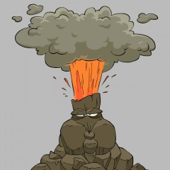 La lava de un volcán