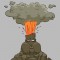 La lava de un volcán