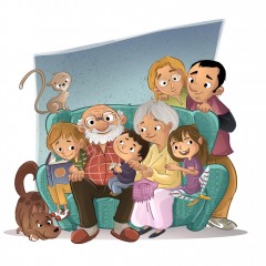 Los niños que crecen junto a sus abuelos son más felices