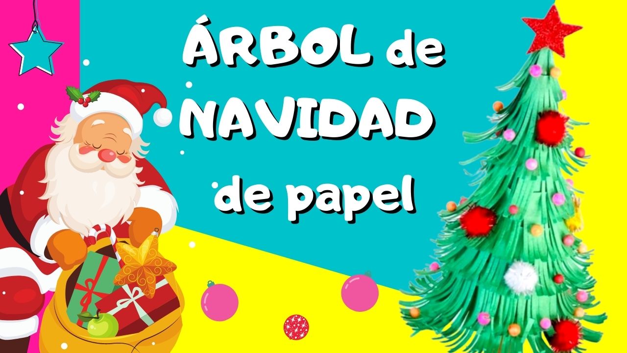 Halar lanzar Fuera de servicio Manualidad de ÁRBOL de NAVIDAD de papel para niños