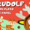Manualidad de Rudolf con plato de papel